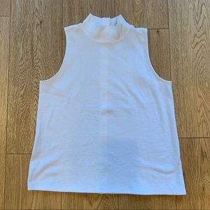 Ann Taylor Loft White Turtleneck Tank